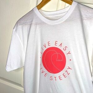 Steezy Surfer Men’s Graphic T-Shirt Live Easy Live Steezy, NWOT 100% Cotton